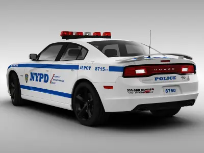 Dodge Charger NYPD Police Car 2013 3D model