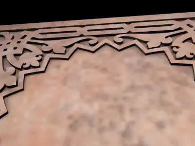 Brick frame with ornate design 3D print model