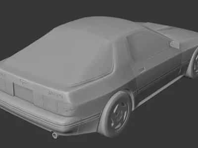 Mazda RX7 FC 3D print model