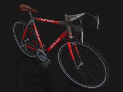 Bicycle road bike Low-poly 3D model