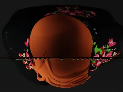 Kokoshnik crown Low-poly 3D model