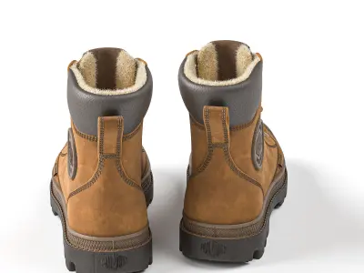 Boots street style Leather 3D model
