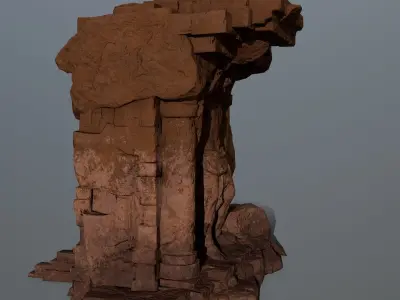 statue 2 stone Low-poly 3D model