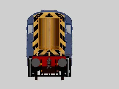 British Rail Class 08 Rail Blue Livery Free low-poly 3D model