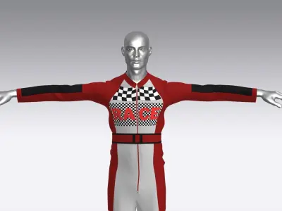 Racing Custom Driver Suits Low-poly 3D model