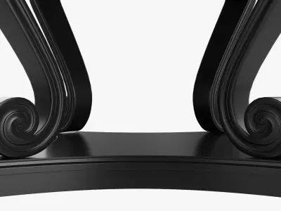 Scroll hall table round 3D model