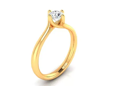 Ring M154 The luxury female ring with gems wedding 3D print model