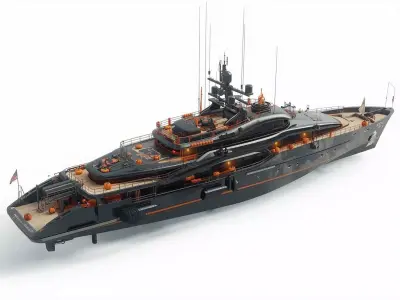 Halloween Edition Spooky Sport Yacht 3D Model 3D model
