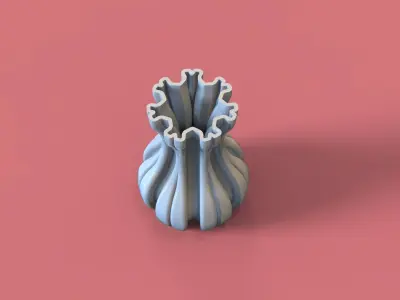 Snowflake vase Free 3D print model