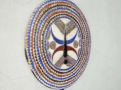 Baule Tribe LG Moon Mask Cote D Ivoire 3D model