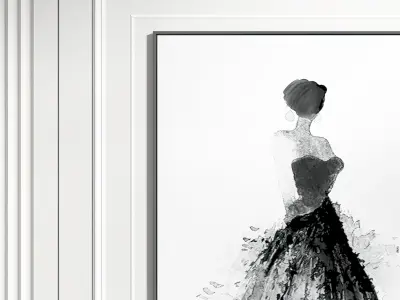 s painting decorative character Modern 3D model