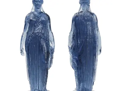 Lalique caryatid of acropolis sculpture 3D model