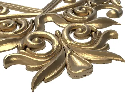 Carved Picture Frame 3D model 6