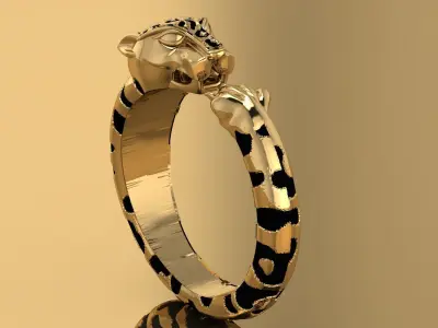 Leopard Ring 3D print model