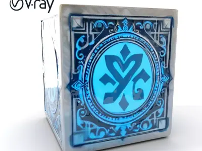 Mystical Artifact Cube Model Pack Low-poly 3D model