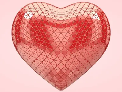 Heart Low-poly 3D model