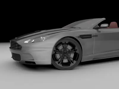 Aston Martin DBS Volante 2010 Low-poly 3D model