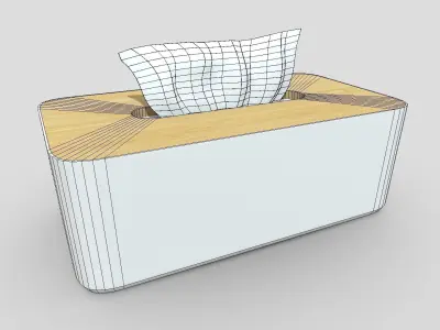 Tissue Box 3 Low-poly 3D model