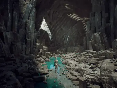 Abyssal Grottos Caves - Unreal Engine - Asset Pack Low-poly 3D model