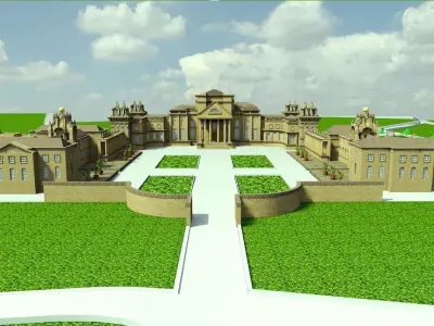 Blenheim Palace Low-poly 3D model