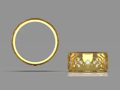 couple wedding ring cr0042 3D print model