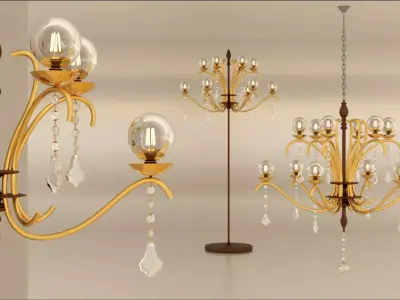 Chandelier Abyaneh 1 Free 3D model