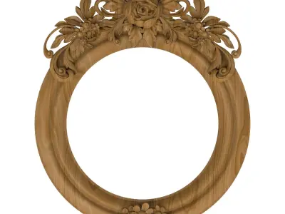 Carved picture frame STL 3D model 31