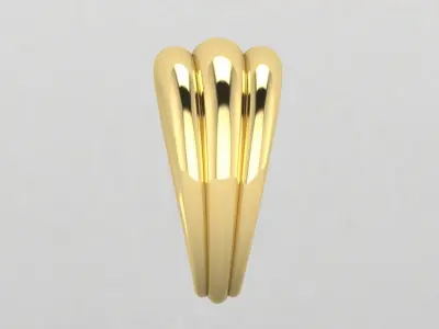 Ring Three  waves  3D print model