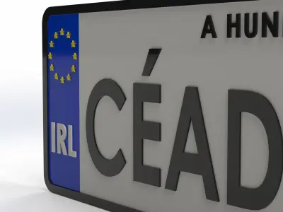 Irish License Plate 3D print model