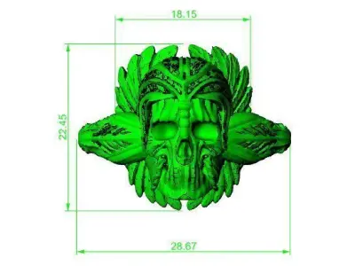 SKULL RING 3D print model