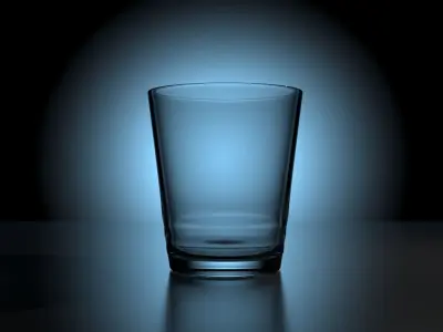 3D glass cup model empty Free low-poly 3D model