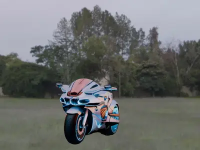 Aurelius Flux  Cyber Luxury Motorcycle Low-poly 3D model