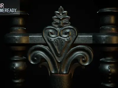 FREE Chicago Street Lantern Prop PBR 4K Game Ready Free low-poly 3D model