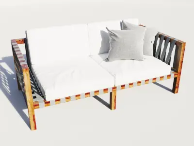 OutdoorRodhilanchairmistralset 3D model