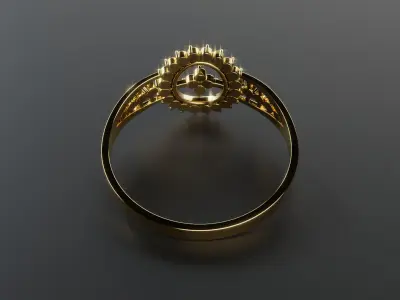 Gold Ring 3D print model shop
