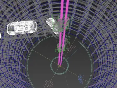Automated Car Parking with animation 3D model