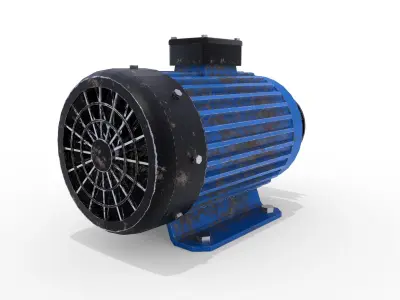 Electric Motor 3 Low-poly 3D model