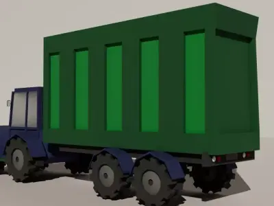 Low Poly Truck Low-poly 3D model