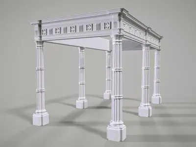 Highpoly Gothic Column - type 1 3D model