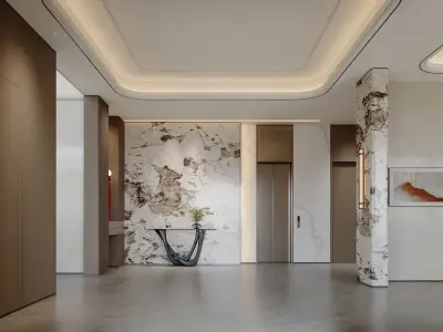 Luxury villa interior 3D model