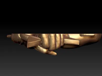 Head phone lady fist 3D print model