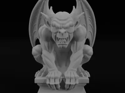 Gargoyle  figurine 3D model for 3D Printable  3D print model