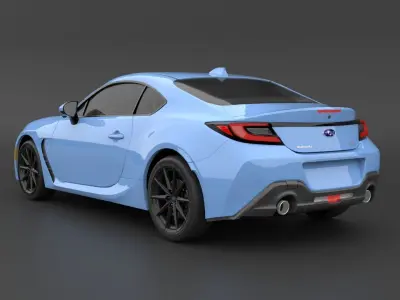 Subaru BRZ 2022 Low-poly 3D model