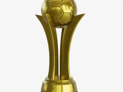 Brass Football Cup 3D model