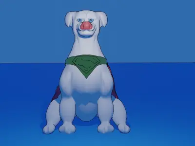 Krypto the Superdog - 3d print ready Free 3D print model
