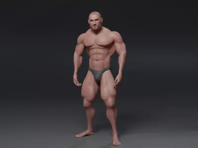 Human Body - Muscular Male - Unreal Engine Low-poly 3D model