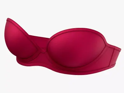 Strapless Bra Low-poly 3D model