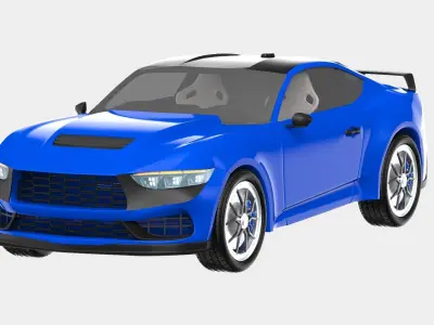 Generic Sport Car Blue 3D model
