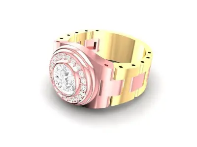 Luxury Mechanical Bezel Ring for Men 16 3D print model