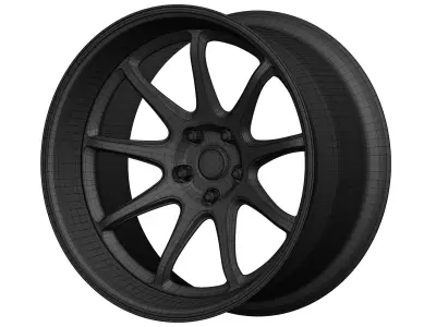 Work Emotion D9R Aftermarket Wheel Low-poly 3D model
